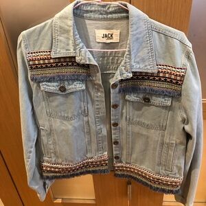 🔜‼️ DONATING SAT 7/20 Jack-BB DAKOTA Light Blue Denim Jacket,Embroidered Detail